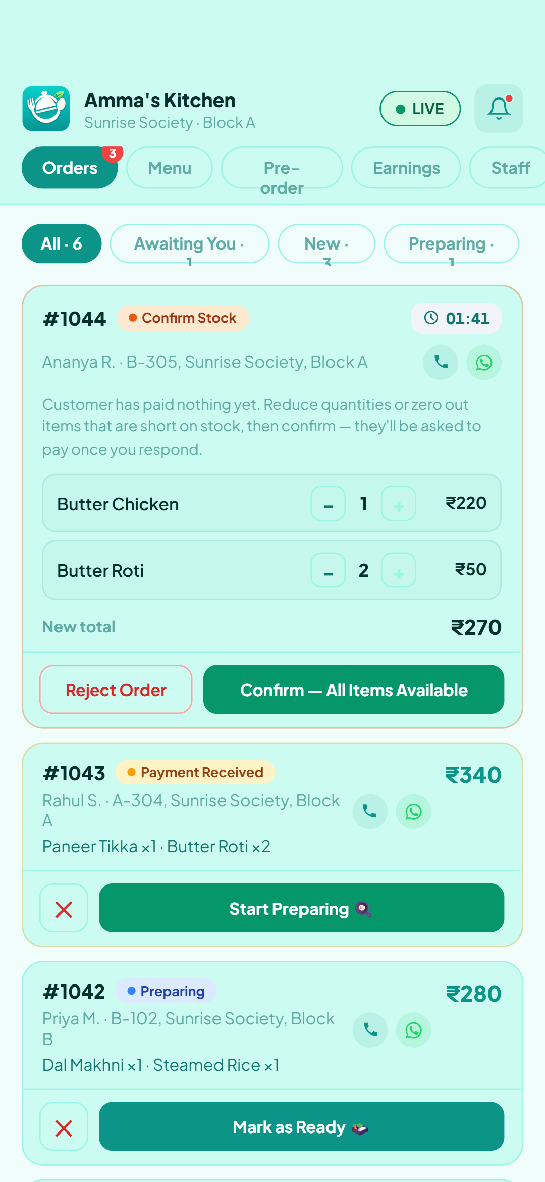 Qwista Partner dashboard